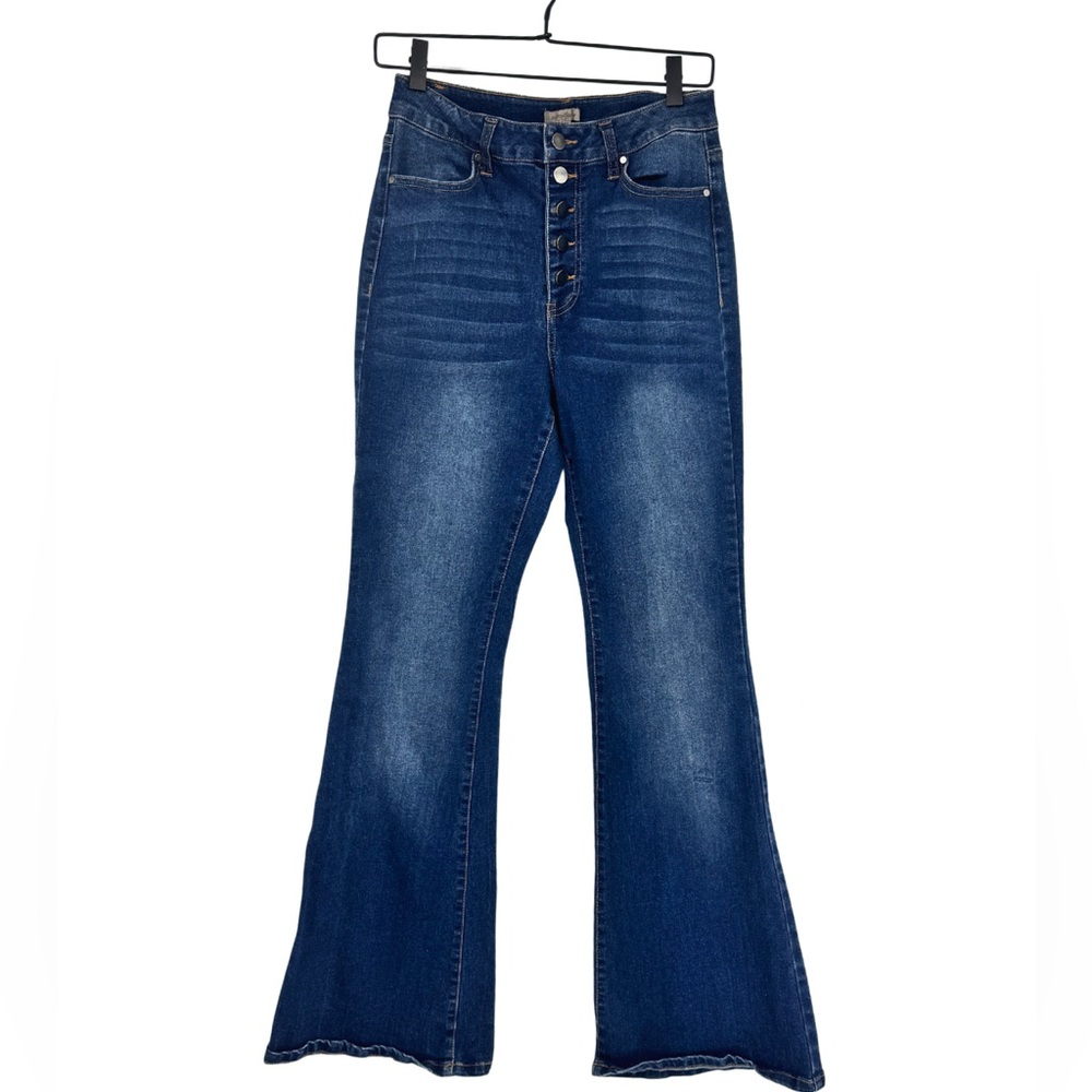 Wonderly Dark Blue Flare Jeans